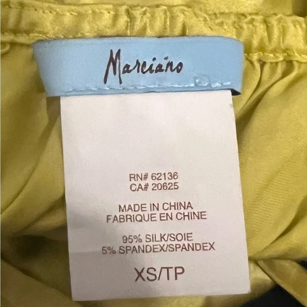Marciano Light Yellow Silk Blend Slip Mini Dress - Picture 5 of 5